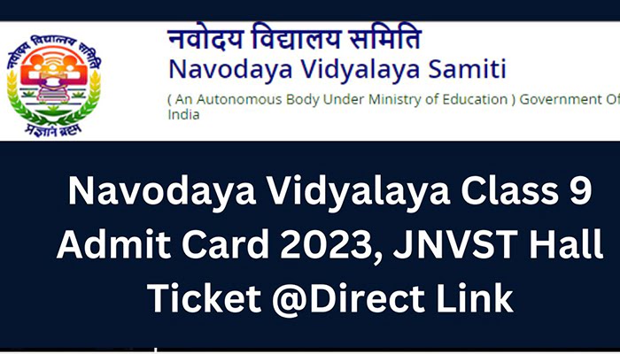 JNVST Class 9 Admit Card 2023