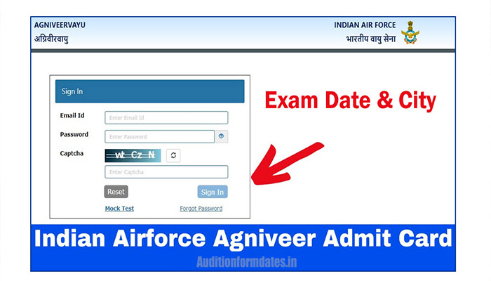 Air Force Agniveer Admit Card 2024